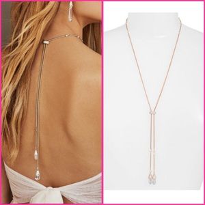 NWT Kendra Scott “Sivan” Rose Gold Lariat necklace
